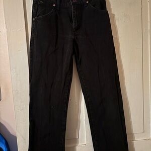 Wrangler Black Jeans with Brown Patch